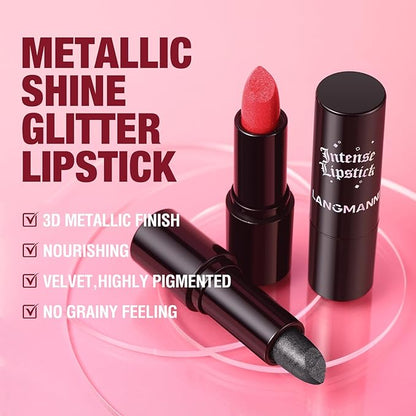 💋SHINY LIPSTICK |💄⭐LABIAL EN DESTELLOS 3x1💄💋