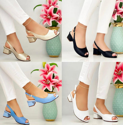 😍CALZADO TOKIO  | TACÓN MEDIO, PUNTA ABIERTA 😍