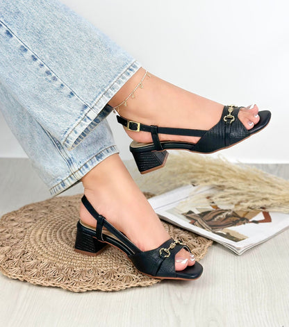 😍CALZADO JENA | TACÓN MEDIO, PUNTA ABIERTA 😍