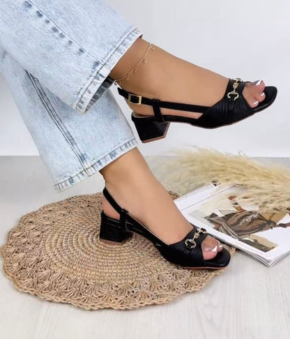 😍CALZADO JENA | TACÓN MEDIO, PUNTA ABIERTA 😍