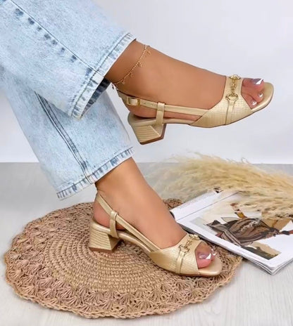 😍CALZADO JENA | TACÓN MEDIO, PUNTA ABIERTA 😍