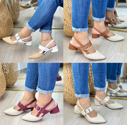 😍CALZADO FLORENCIA | TACÓN BAJO, PUNTA FINA 😍