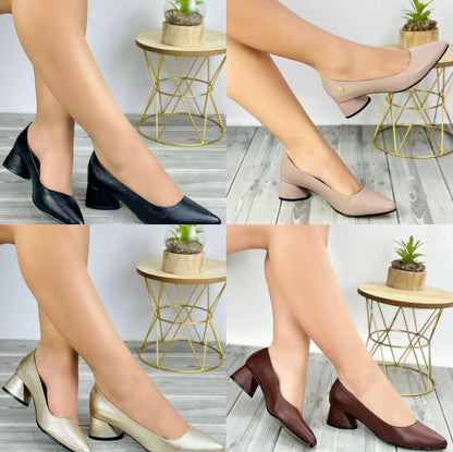 😍CALZADO CRETA | TACÓN BAJO, PUNTA FINA 😍