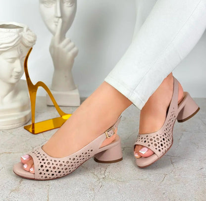 😍CALZADO MANILA  | TACÓN MEDIO, PUNTA ABIERTA 😍